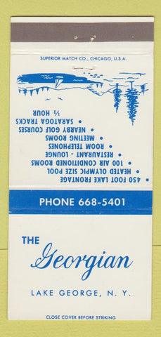 Matchbook Cover - Georgian Lake George NY 30 Strike