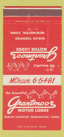 Matchbook Cover - Grantmoor Motor Lodge Newington CT 30 Strike