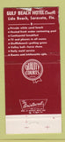 Matchbook Cover - Gulf Beach Hotel Court Sarasota FL WEAR 30 Strike