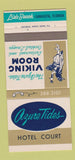Matchbook Cover - Azure Tides Hotel Court Sarasota FL 30 Strike