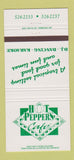 Matchbook Cover - Hot Peppers Cafe  30 Strike