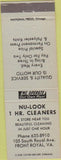 Matchbook Cover - Nu Look Cleaners Front Royal VA blue