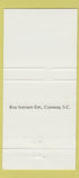 Matchbook Cover - Legends Group Myrtle Beach SC golf 30 Strike