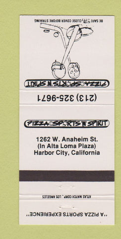Matchbook Cover - Pizza Sports n Spirit Harbor City CA 30 Strike