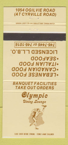 Matchbook Cover - Olympic Dining Lounge Gloucester ON 30 Strike