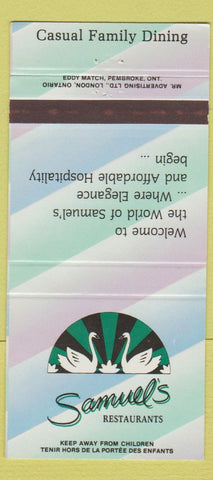 Matchbook Cover - Samuel's Restaurants  30 Strike
