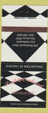 Matchbook Cover - Park and Orchard Restaurant East Rutherford NJ 30 Strike