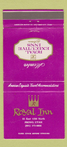 Matchbook Cover - Royal Inn Provo UT WEAR 30 Strike