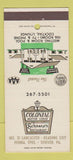 Matchbook Cover - Colonial Motor Lodge Denver PA Schrafft's Restaurant 30 Strike