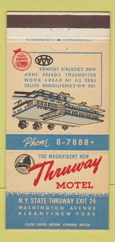 Matchbook Cover - Thruway Motel Albany NY 30 Strike