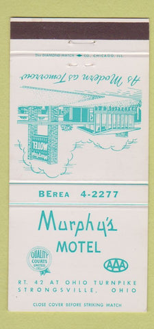 Matchbook Cover - Murphy's Motel Strongsville OH 30 Strike