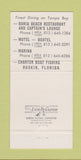 Matchbook Cover - Bahia Beach Ruskin FL girlie 30 Strike