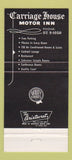 Matchbook Cover - Carriage House Motor Inn Watertown NY 30 Strike
