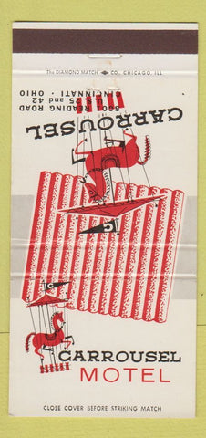 Matchbook Cover - Carrousel Motel Cincinnati OH 30 Strike