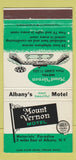 Matchbook Cover - Mount Vernon Motel Albany NY 30 Strike