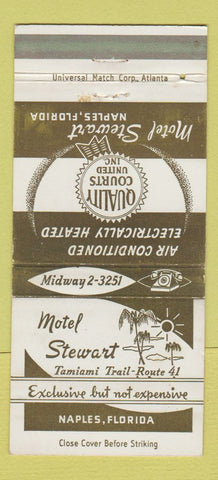Matchbook Cover - Motel Stewart Naples FL WEAR 30 Strike