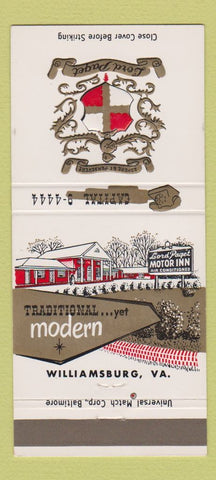 Matchbook Cover - Lord Paget Williamsburg VA 30 Strike