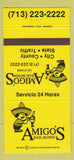 Matchbook Cover - Amigo's Bail Bonds Houston TX 30 Strike