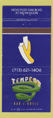 Matchbook Cover - Tempest Bar Grill Houston TX 30 Strike
