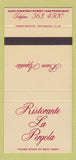 Matchbook Cover - Ristorante La Pergola San Francisco CA 30 Strike