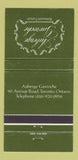 Matchbook Cover - Auberge Gavroche French Restaurant Toronto ON WEAR 30 Strike