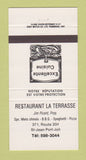Matchbook Cover - Restaurant La Terrasse St Jean Port Joli QC 30 Strike
