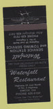 Matchbook Cover - Waterfall Restaurant Simcoe ON 30 Strike