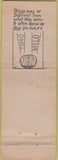 Matchbook Cover - Rohn's Bar NO TOWN WEAR