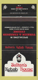 Matchbook Cover - Sultan's Kebab House  30 Strike