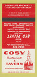 Matchbook Cover - Cosy Restaurant Tavern Burlington ON 30 Strike