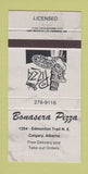 Matchbook Cover - Bonasera Pizza Calgary AB 30 Strike