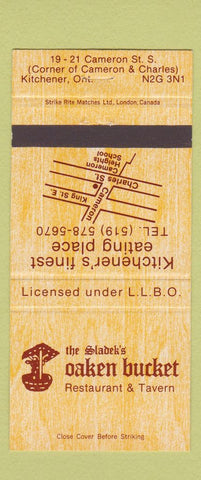 Matchbook Cover - Sladek's Oaken Bucket Kitchener ON 30 Strike