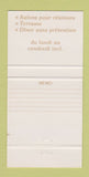 Matchbook Cover - Club Tourist de Valleyfield QC 30 Strike