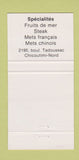 Matchbook Cover - Restaurant Bonsai Chicoutimi QC 30 Strike