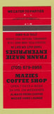 Matchbook Cover - Mazie's Coffee Shop 30 Strike