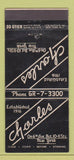 Matchbook Cover - Charles Restaurant New York City 30 Stick
