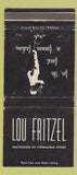 Matchbook Cover - Lou Fritzel Milwaukee WI WEAR 30 Strike