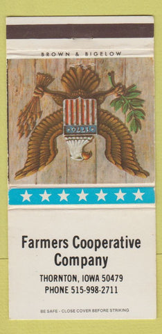 Matchbook Cover - Farmers Coop Company Thornton IA 30 Strike