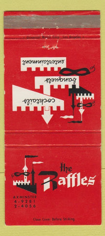 Matchbook Cover - The Raffles Restaurant Los Angles CA 30 Strike