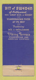 Matchbook Cover - Bit of Sweden Hollywood CA WEAR 21 Strike Feature