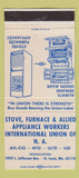 Matchbook Cover - Stove Furnace Appliance Workers Union St Louis MO 30 Strike