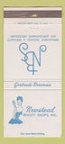 Matchbook Cover - Newstead Beauty Shops St Louis? MO WORN 30 Strike