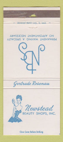 Matchbook Cover - Newstead Beauty Shops St Louis? MO WORN 30 Strike