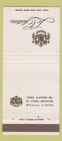 Matchbook Cover - Le Chateau St Louis MO  30 Strike