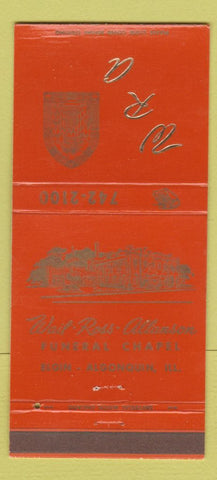 Matchbook Cover - Walt Ross Allanson Funeral Home Elgin Algonquin IL 30 Strike