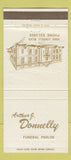 Matchbook Cover - Arthur Donnelly Funeral Home St Louis MO 30 Strike