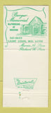 Matchbook Cover - Berger Memorial Funeral St Louis MO Jewish 30 Strike
