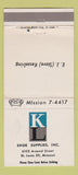 Matchbook Cover - KL Shoe Supplies St Louis MO WEAR 30 Strike