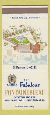 Matchbook Cover - Fontainebleau Motor Hotel New Orleans LA 30 Strike