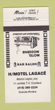 Matchbook Cover - Hotel Motel Lagace Grande Riviere QC 30 Strike